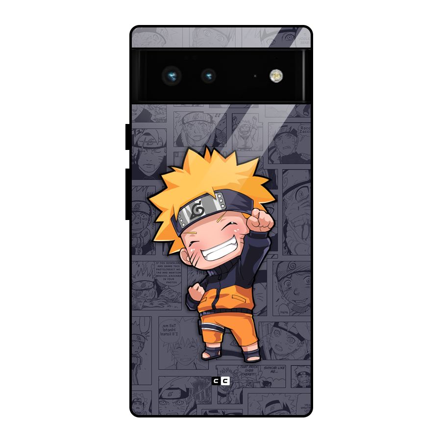 Cute Naruto Uzumaki Glass Back Case for Google Pixel 6