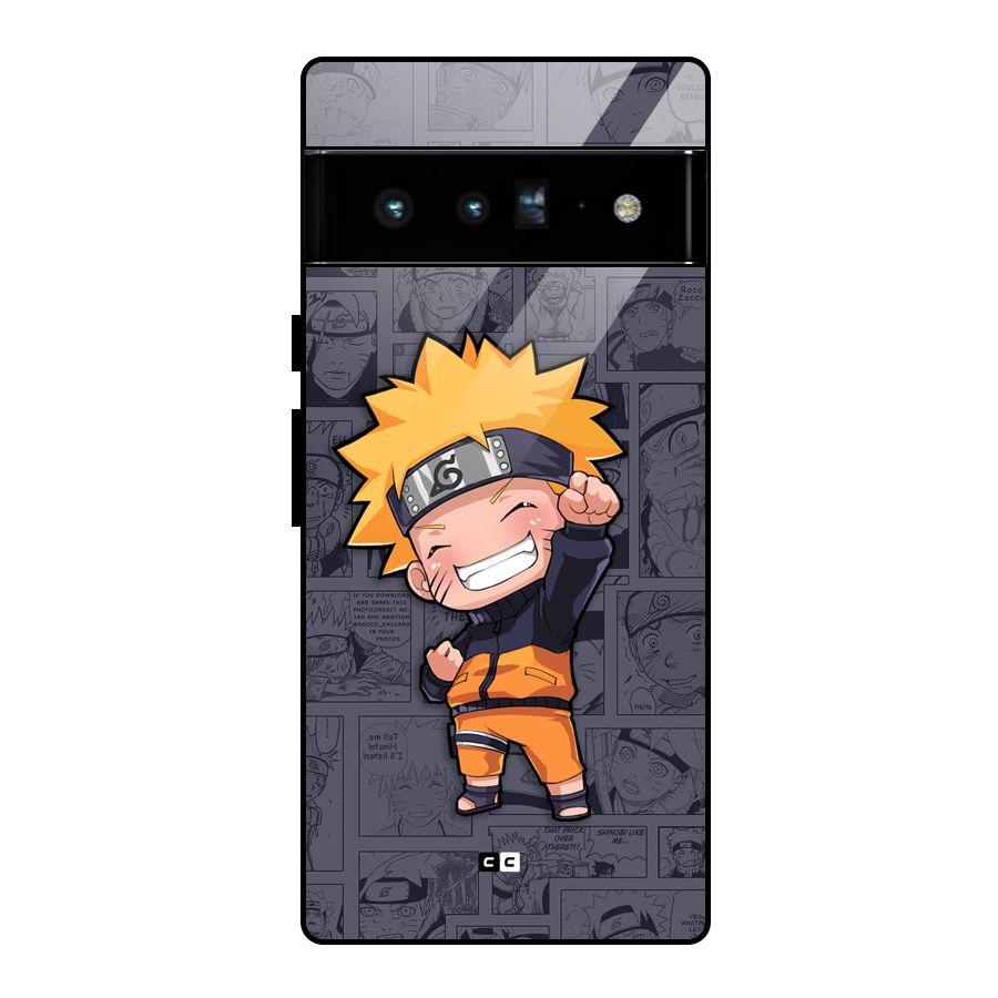 Cute Naruto Uzumaki Glass Back Case for Google Pixel 6 Pro