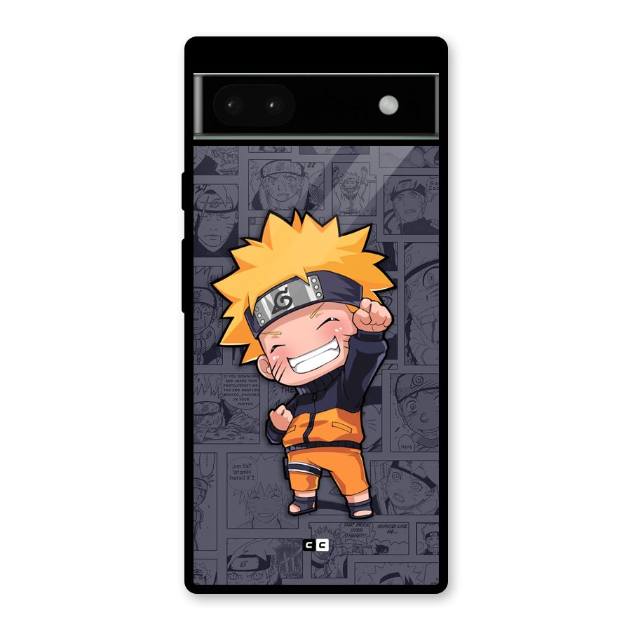 Cute Naruto Uzumaki Glass Back Case for Google Pixel 6a