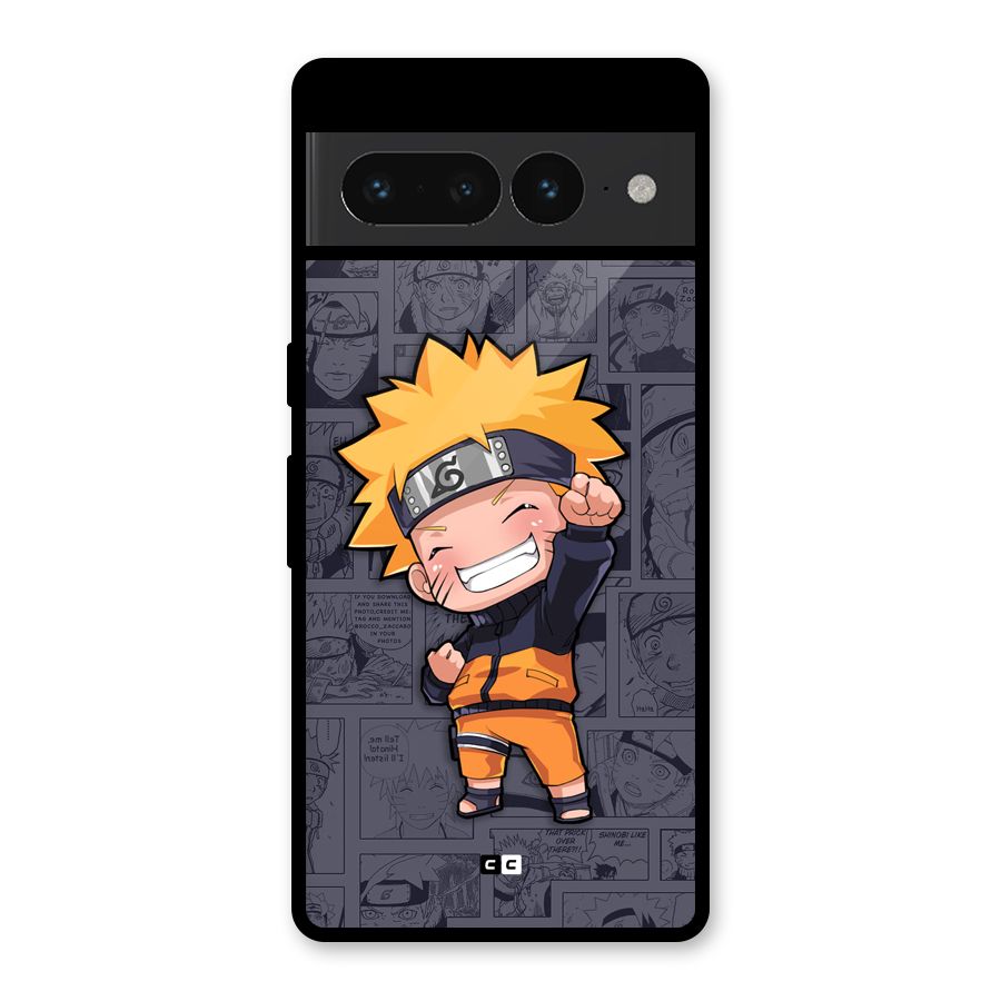 Cute Naruto Uzumaki Glass Back Case for Google Pixel 7 Pro