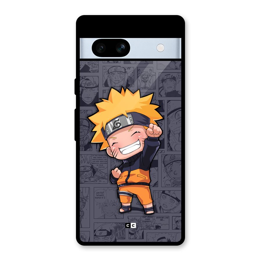 Cute Naruto Uzumaki Glass Back Case for Google Pixel 7a