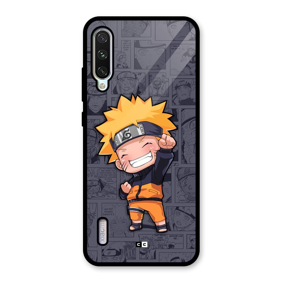 Cute Naruto Uzumaki Glass Back Case for Mi A3