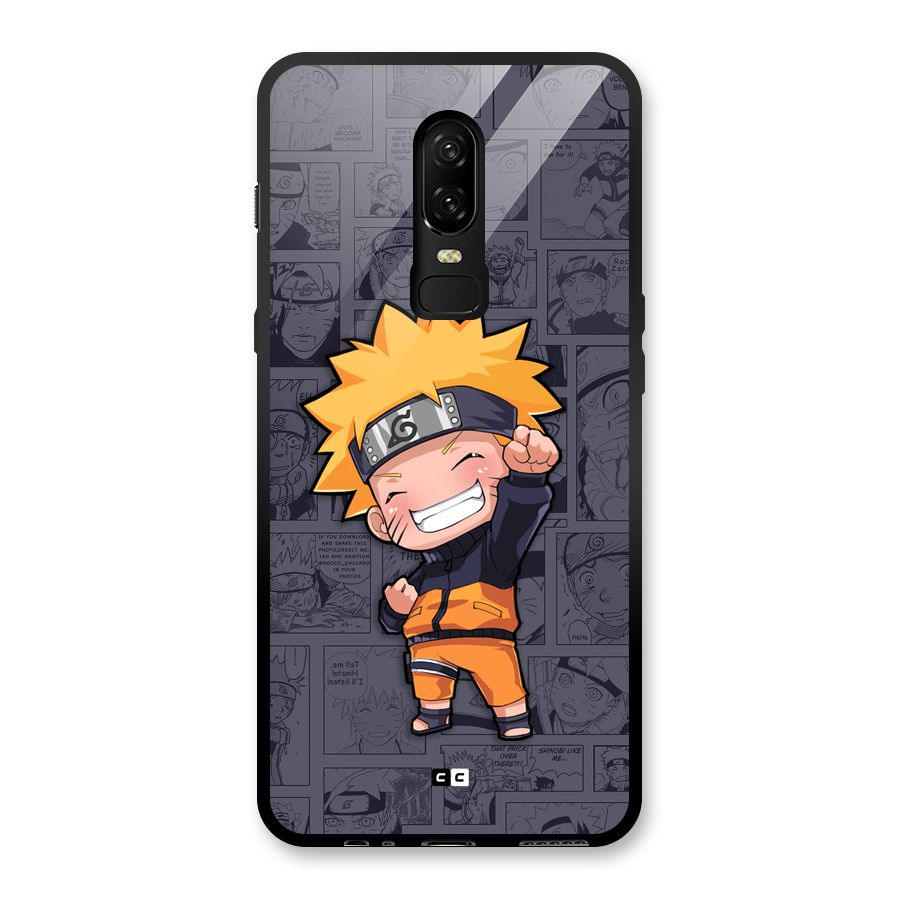 Cute Naruto Uzumaki Glass Back Case for OnePlus 6