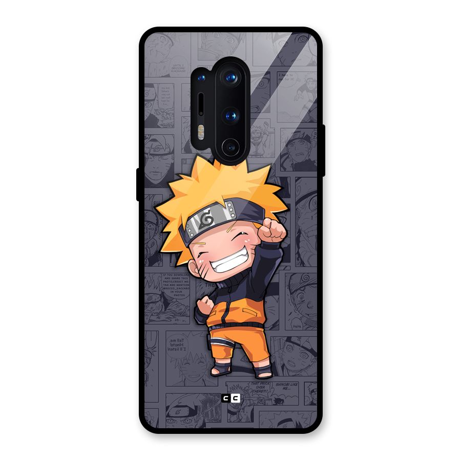 Cute Naruto Uzumaki Glass Back Case for OnePlus 8 Pro