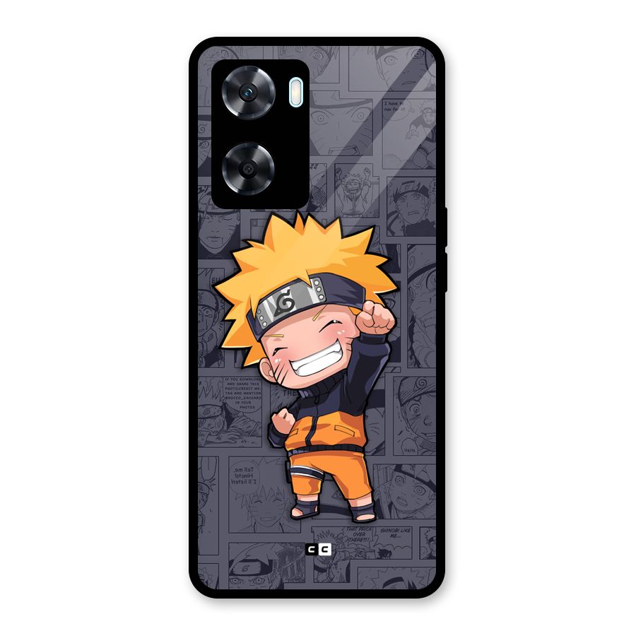 Cute Naruto Uzumaki Glass Back Case for Oppo A77s