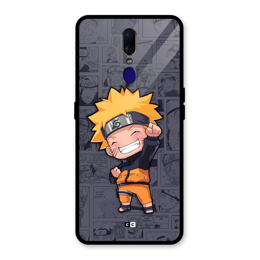 Cute Naruto Uzumaki Glass Back Case for Oppo F11