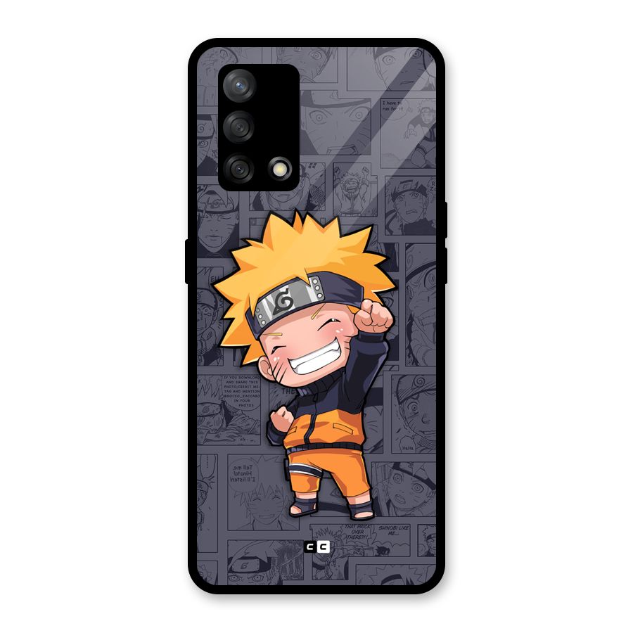 Cute Naruto Uzumaki Glass Back Case for Oppo F19s