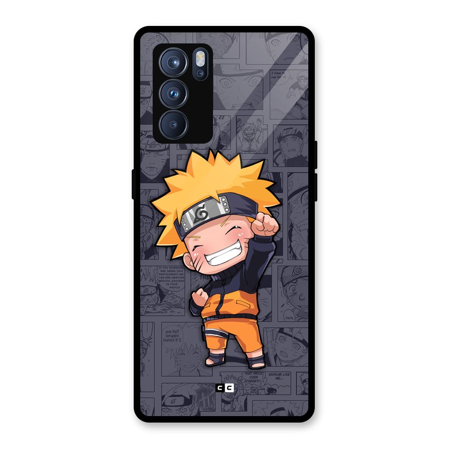 Cute Naruto Uzumaki Glass Back Case for Oppo Reno6 Pro 5G
