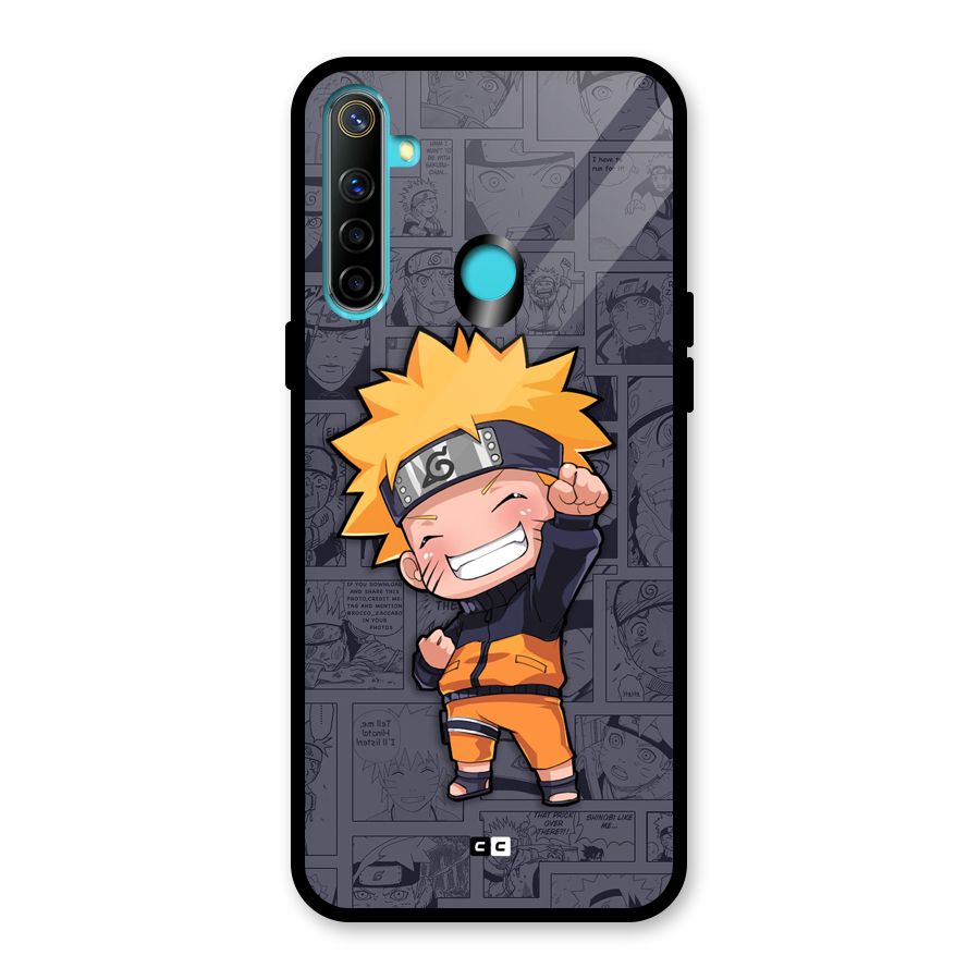 Cute Naruto Uzumaki Glass Back Case for Realme 5i