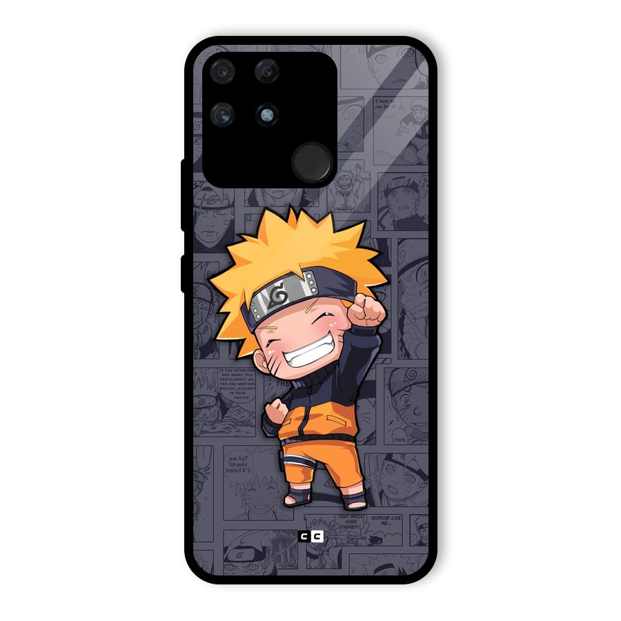 Cute Naruto Uzumaki Glass Back Case for Realme Narzo 50A