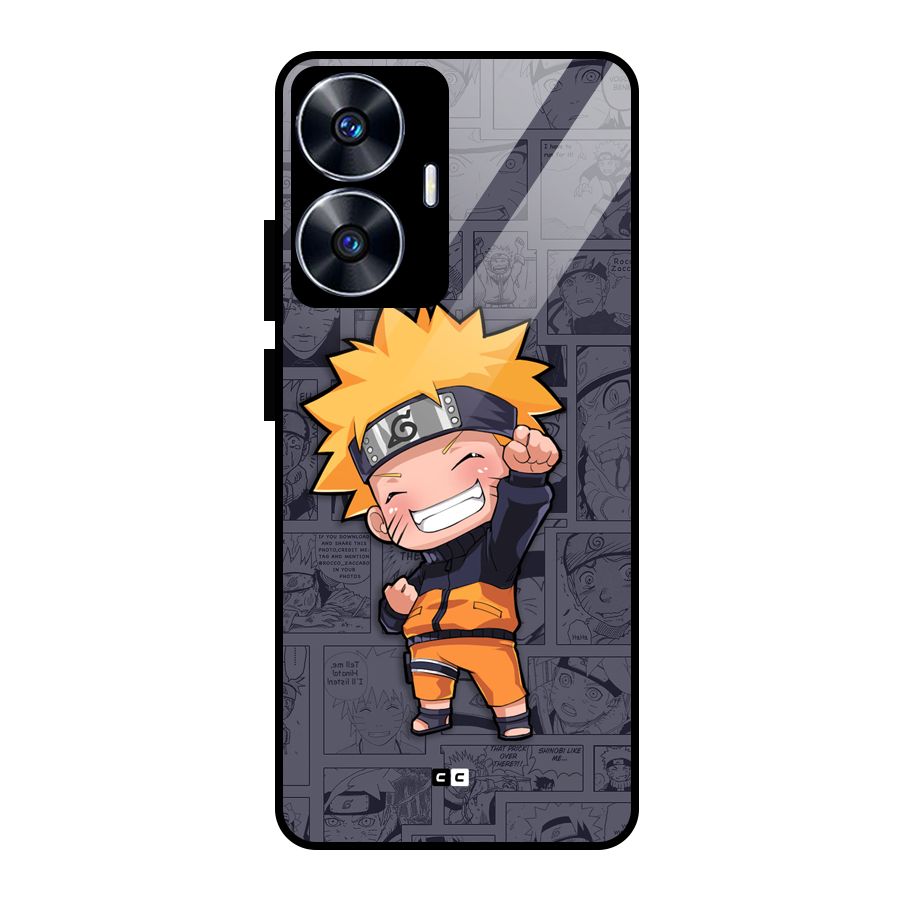 Cute Naruto Uzumaki Glass Back Case for Realme Narzo N55
