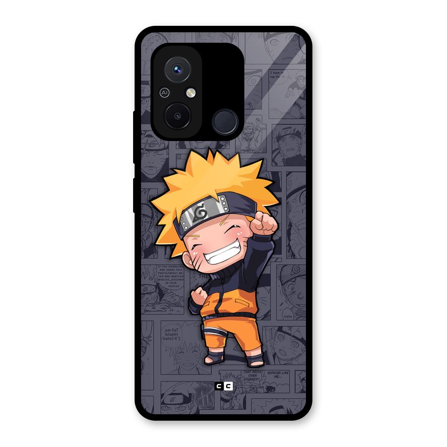 Cute Naruto Uzumaki Glass Back Case for Redmi 12C