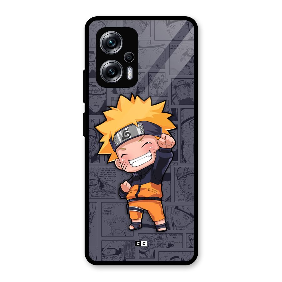Cute Naruto Uzumaki Glass Back Case for Redmi K50i