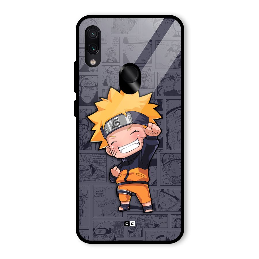 Cute Naruto Uzumaki Glass Back Case for Redmi Note 7S