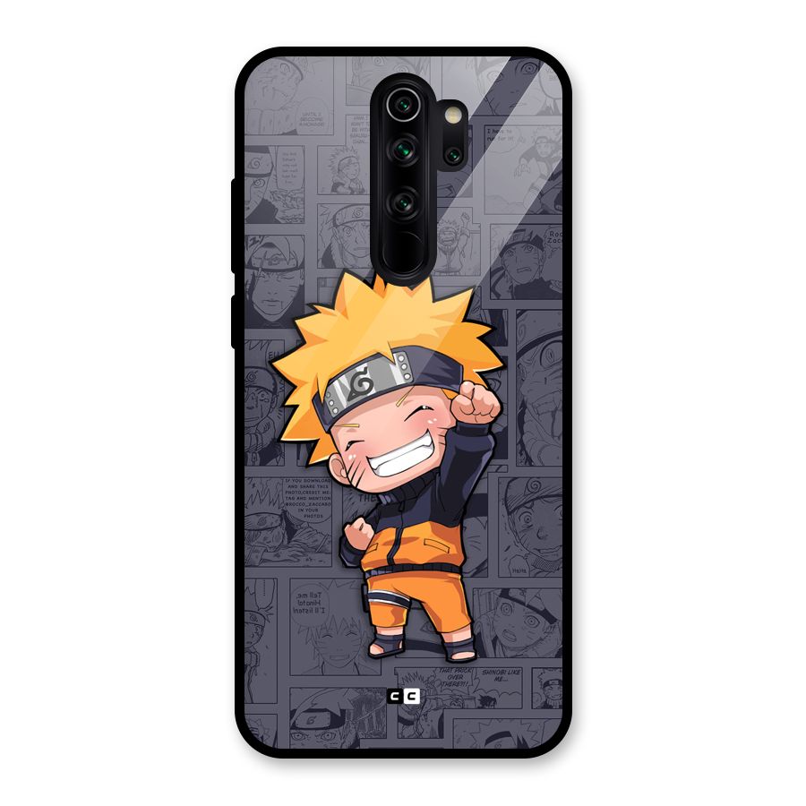 Cute Naruto Uzumaki Glass Back Case for Redmi Note 8 Pro