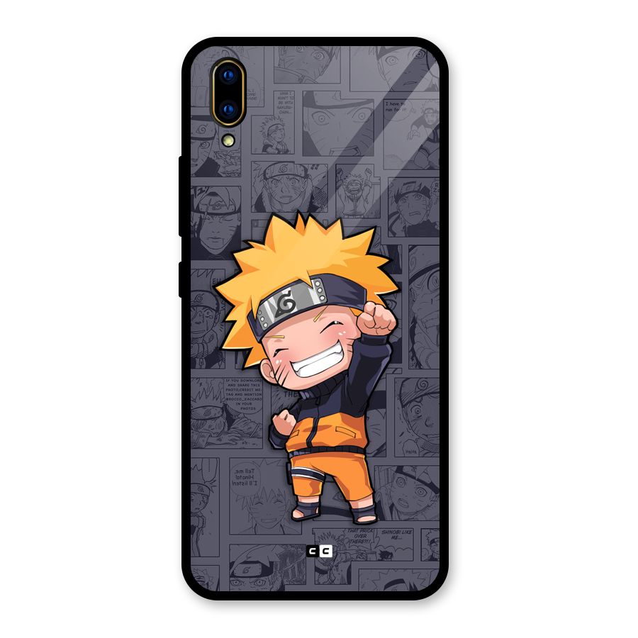Cute Naruto Uzumaki Glass Back Case for Vivo V11 Pro