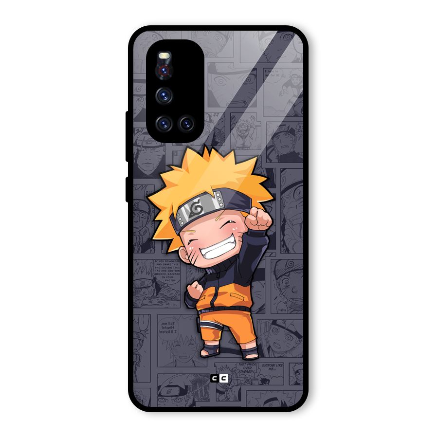 Cute Naruto Uzumaki Glass Back Case for Vivo V19