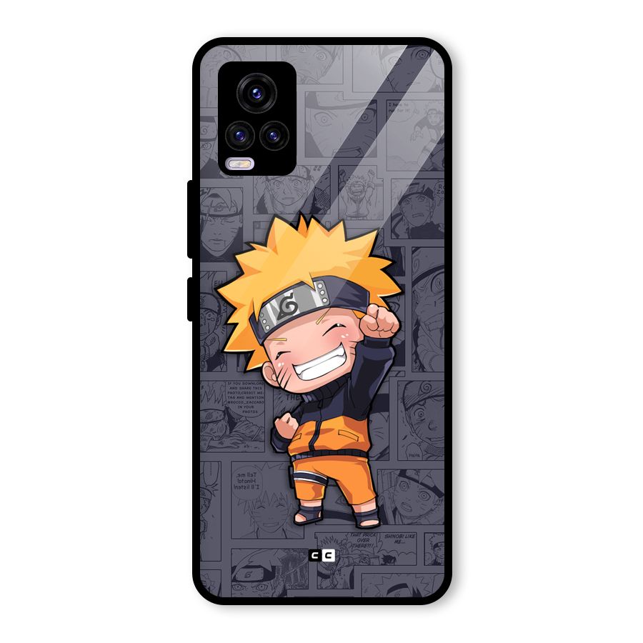 Cute Naruto Uzumaki Glass Back Case for Vivo V20 2021