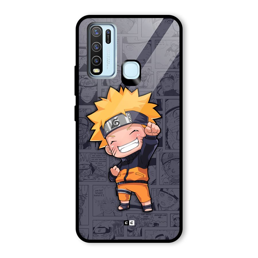 Cute Naruto Uzumaki Glass Back Case for Vivo Y30