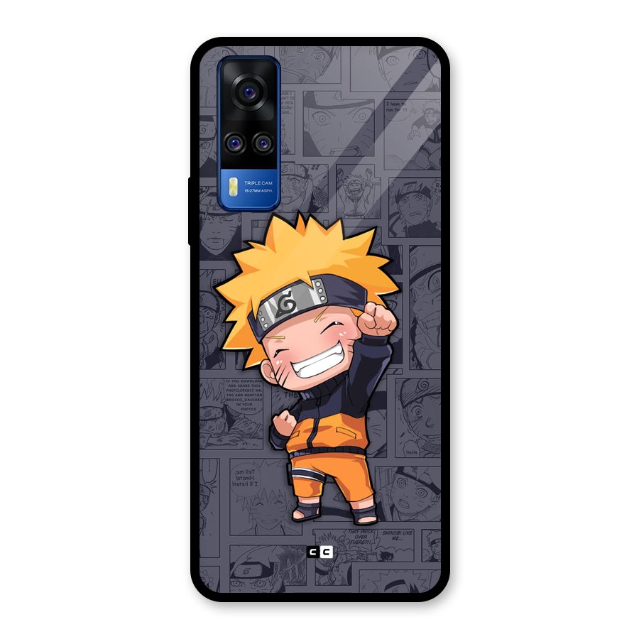 Cute Naruto Uzumaki Glass Back Case for Vivo Y31