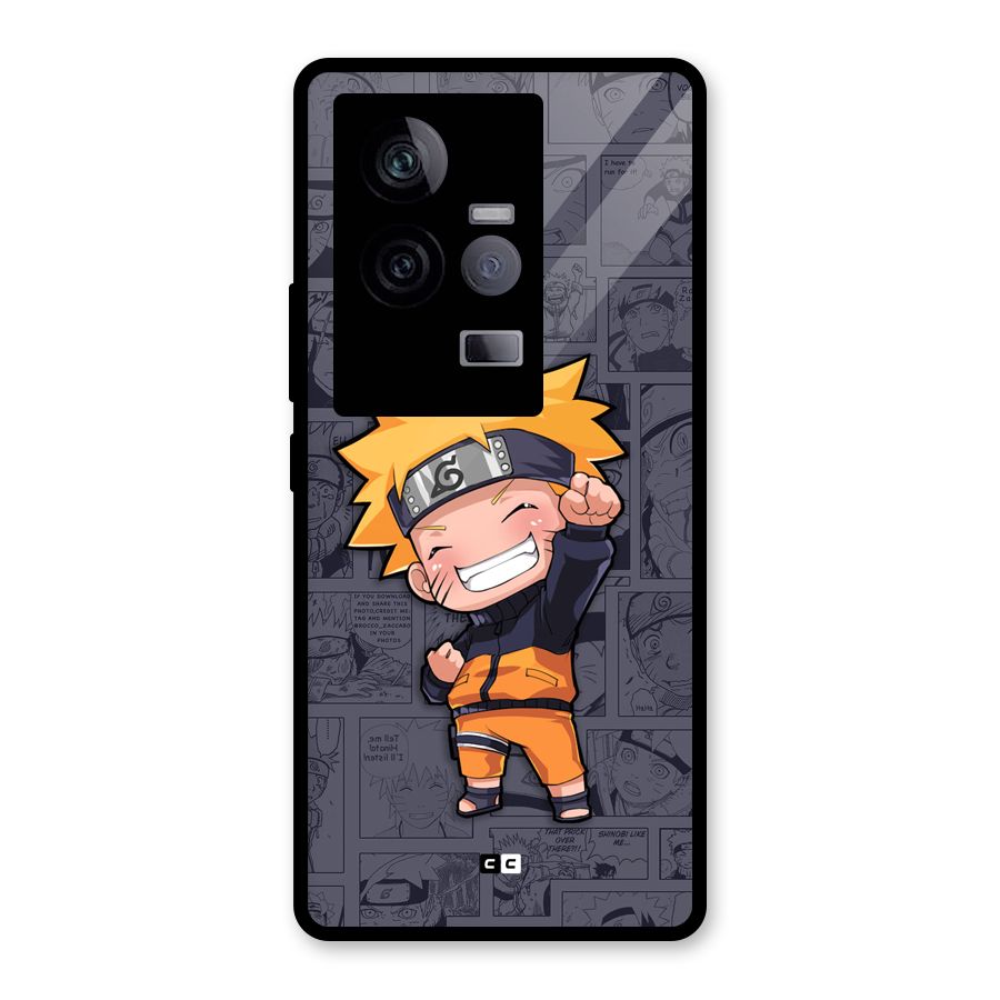 Cute Naruto Uzumaki Glass Back Case for Vivo iQOO 11 5G