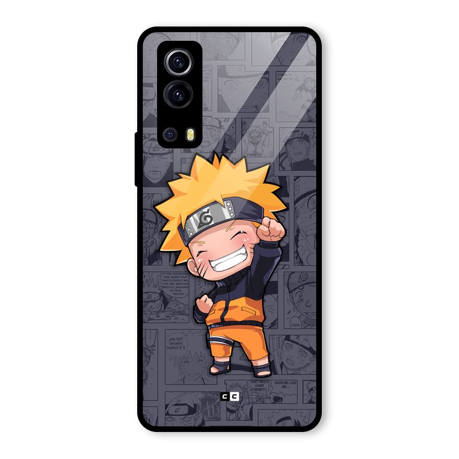 Cute Naruto Uzumaki Glass Back Case for Vivo iQOO Z3