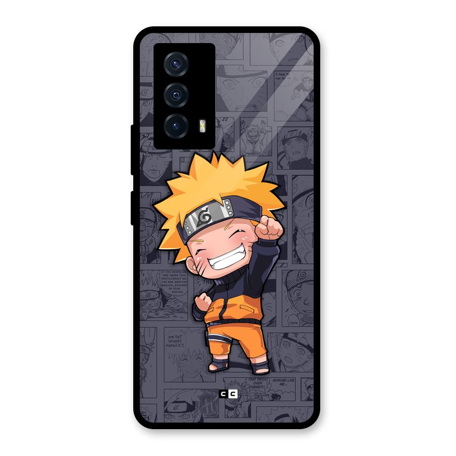 Cute Naruto Uzumaki Glass Back Case for Vivo iQOO Z5