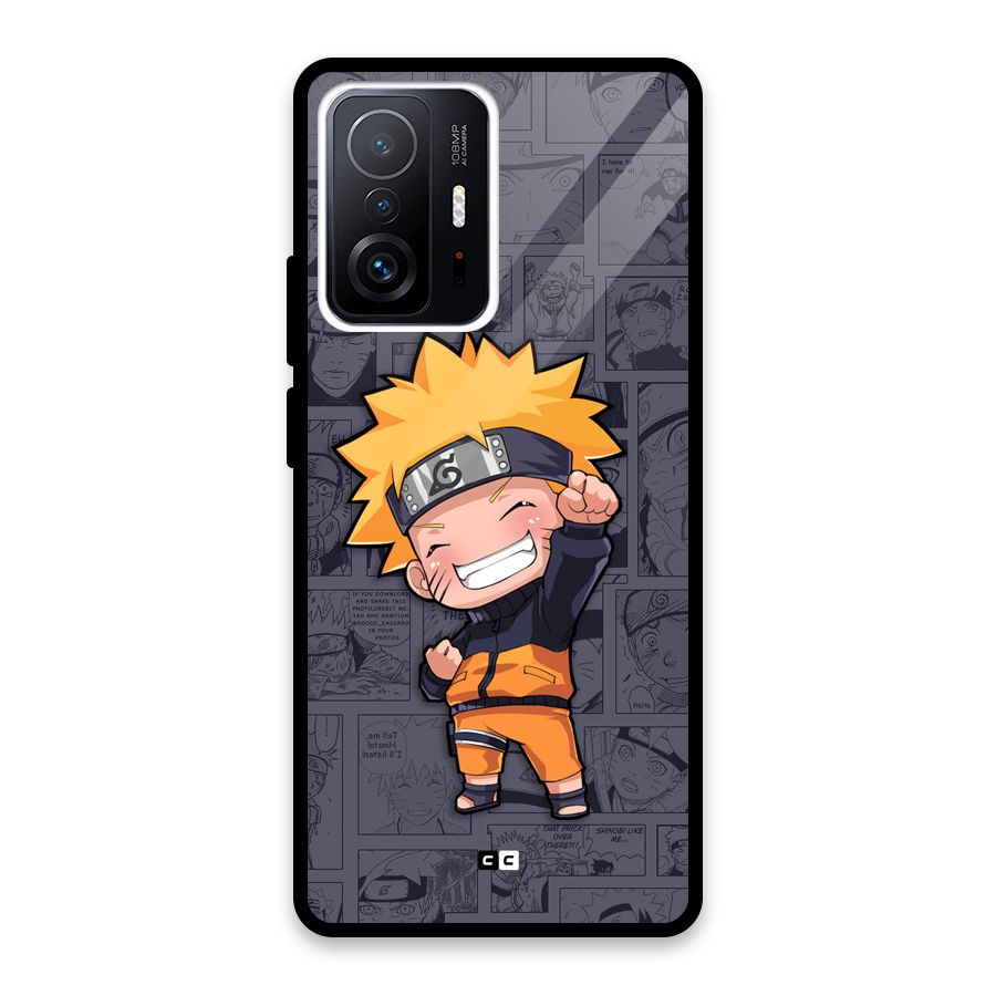Cute Naruto Uzumaki Glass Back Case for Xiaomi 11T Pro