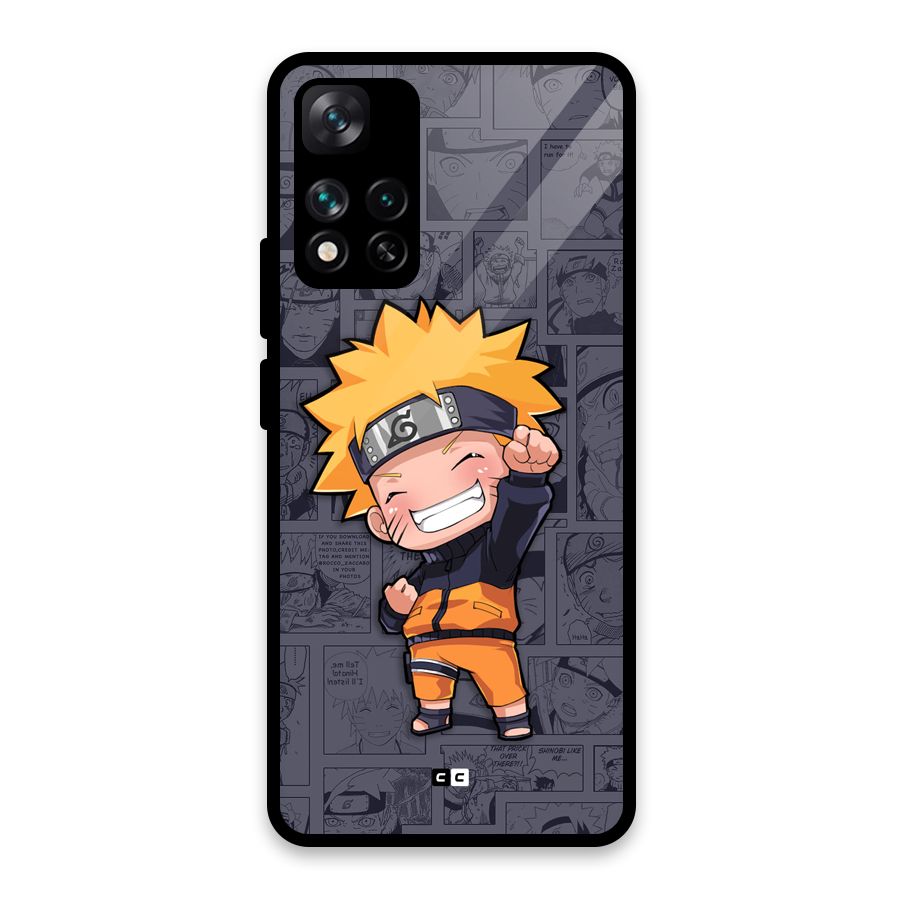 Cute Naruto Uzumaki Glass Back Case for Xiaomi 11i HyperCharge 5G
