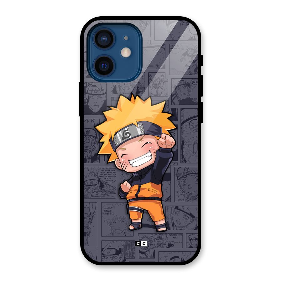 Cute Naruto Uzumaki Glass Back Case for iPhone 12 Mini