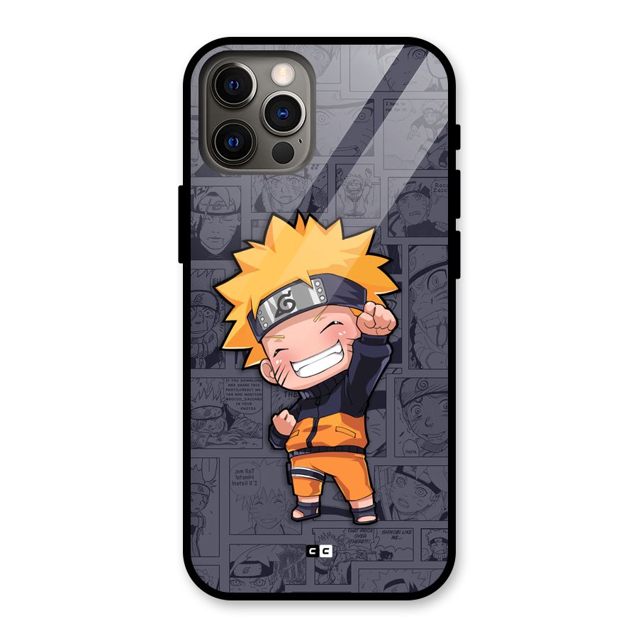 Cute Naruto Uzumaki Glass Back Case for iPhone 12 Pro
