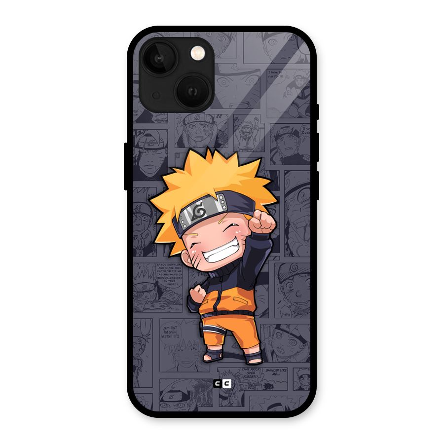 Cute Naruto Uzumaki Glass Back Case for iPhone 13
