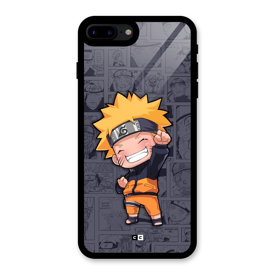 Cute Naruto Uzumaki Glass Back Case for iPhone 7 Plus