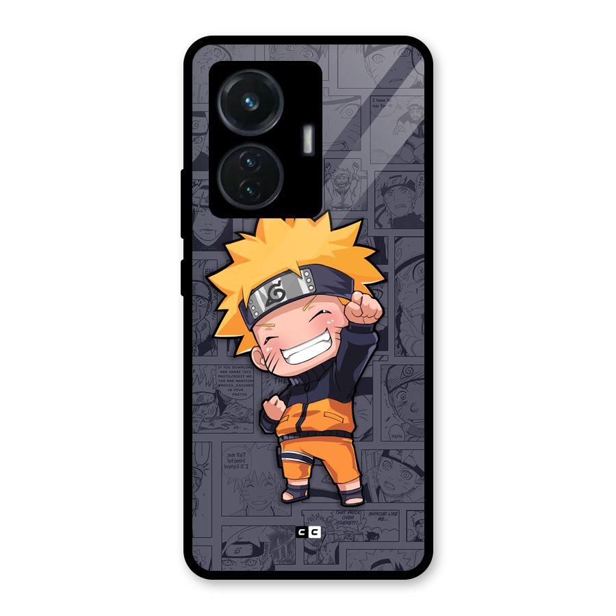 Cute Naruto Uzumaki Glass Back Case for iQOO Z6 44W
