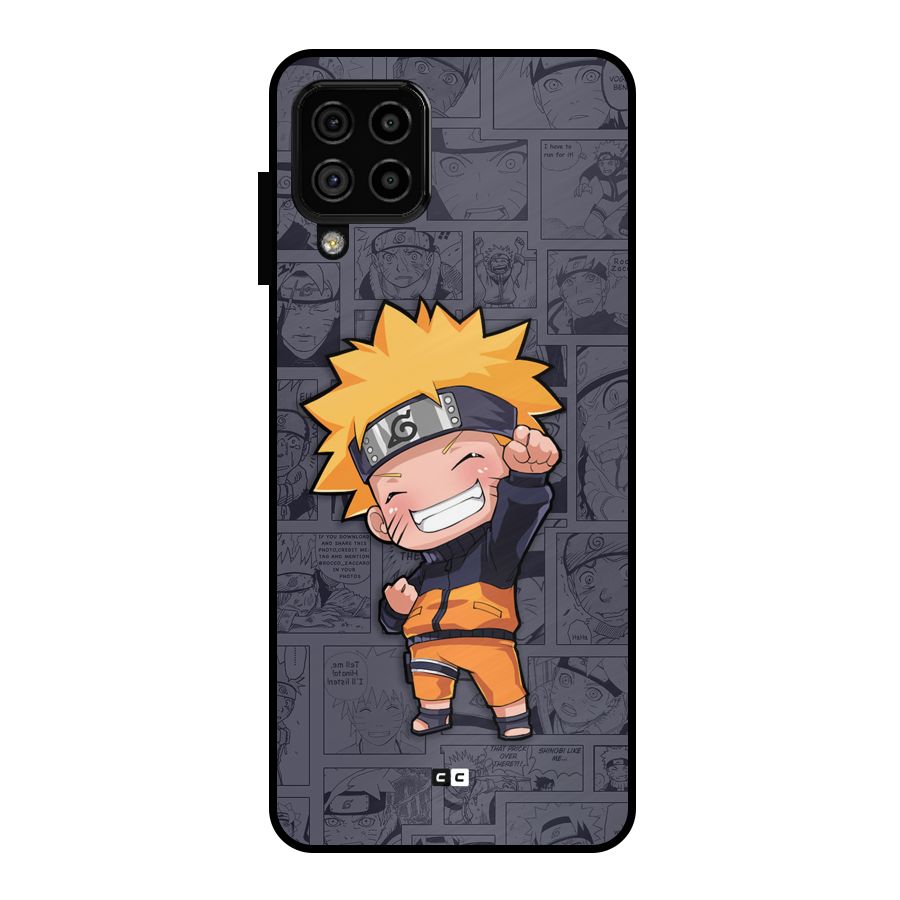 Cute Naruto Uzumaki Metal Back Case for Galaxy A22 4G
