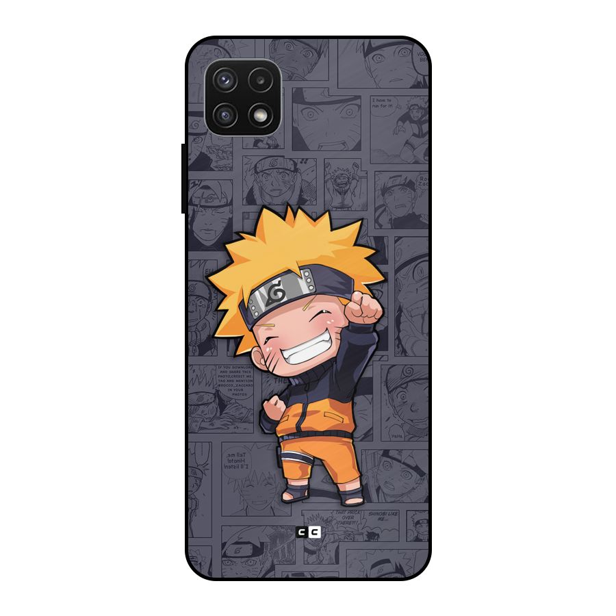 Cute Naruto Uzumaki Metal Back Case for Galaxy A22 5G