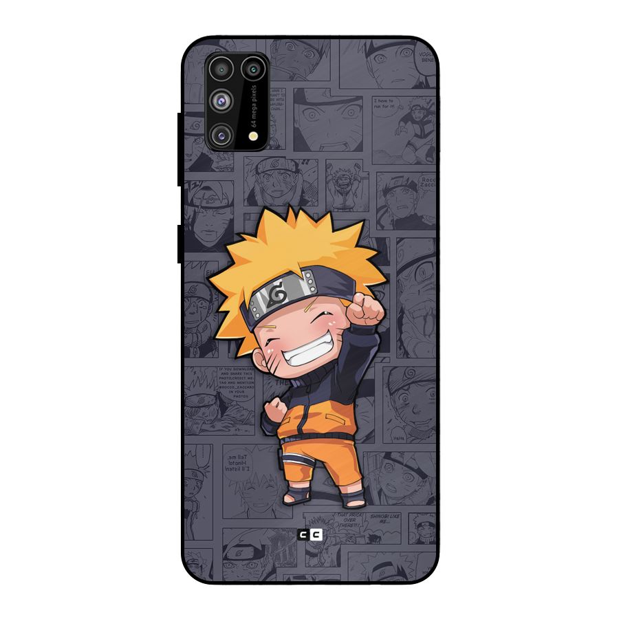 Cute Naruto Uzumaki Metal Back Case for Galaxy F41