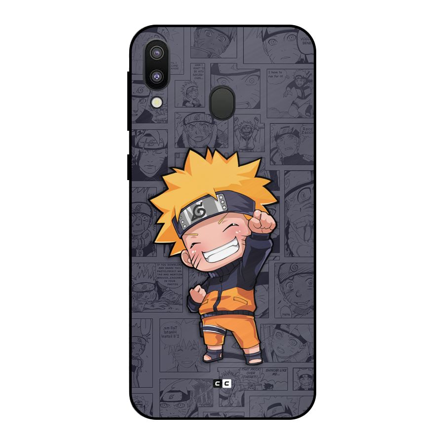Cute Naruto Uzumaki Metal Back Case for Galaxy M20