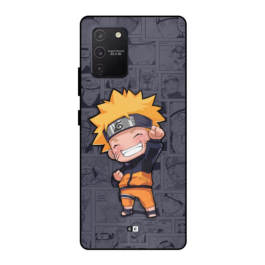 Cute Naruto Uzumaki Metal Back Case for Galaxy S10 Lite