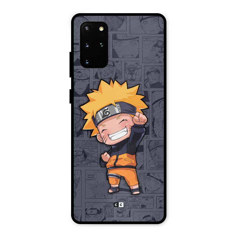 Cute Naruto Uzumaki Metal Back Case for Galaxy S20 Plus