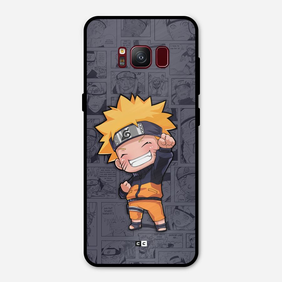 Cute Naruto Uzumaki Metal Back Case for Galaxy S8