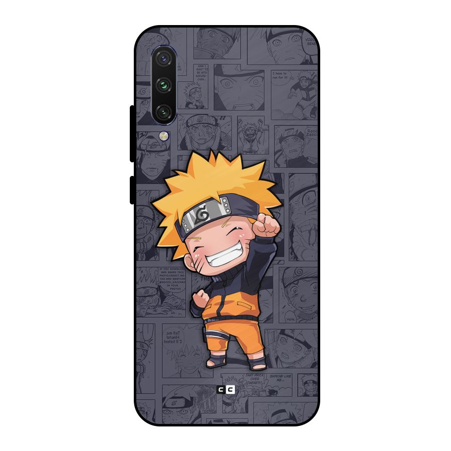 Cute Naruto Uzumaki Metal Back Case for Mi A3