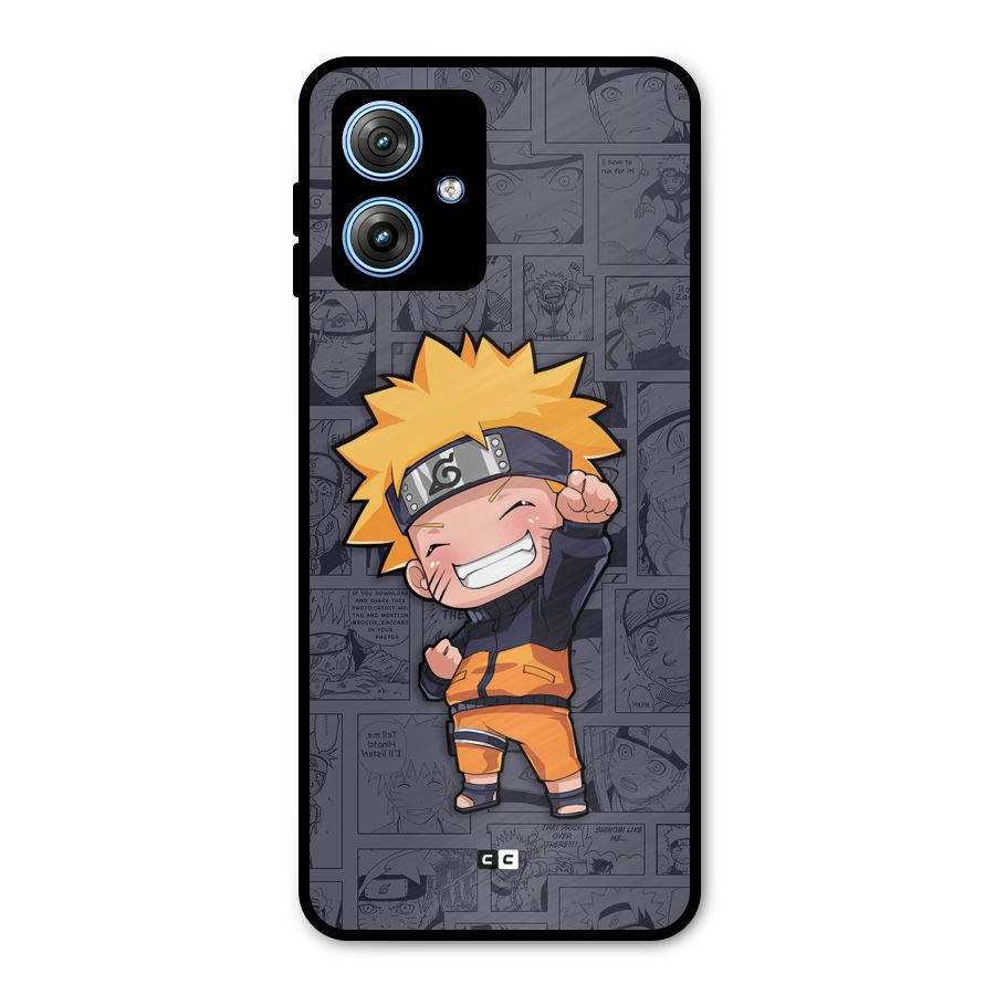 Cute Naruto Uzumaki Metal Back Case for Moto G54