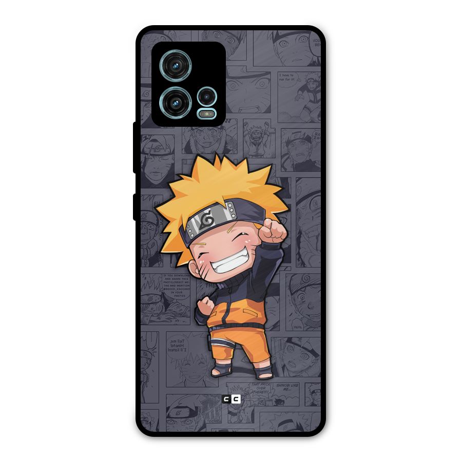 Cute Naruto Uzumaki Metal Back Case for Moto G72