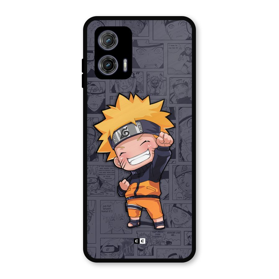 Cute Naruto Uzumaki Metal Back Case for Moto G73