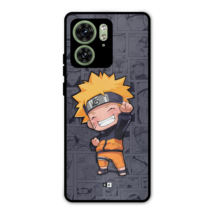 Cute Naruto Uzumaki Metal Back Case for Motorola Edge 40 5G