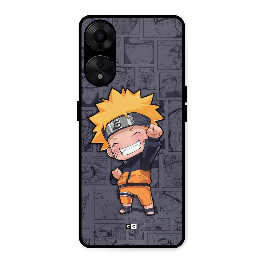 Cute Naruto Uzumaki Metal Back Case for Oppo A78 5G