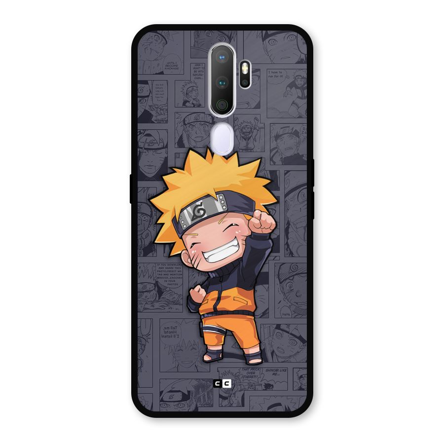 Cute Naruto Uzumaki Metal Back Case for Oppo A9 (2020)
