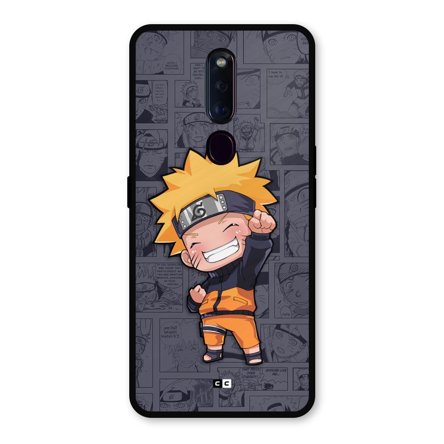 Cute Naruto Uzumaki Metal Back Case for Oppo F11 Pro