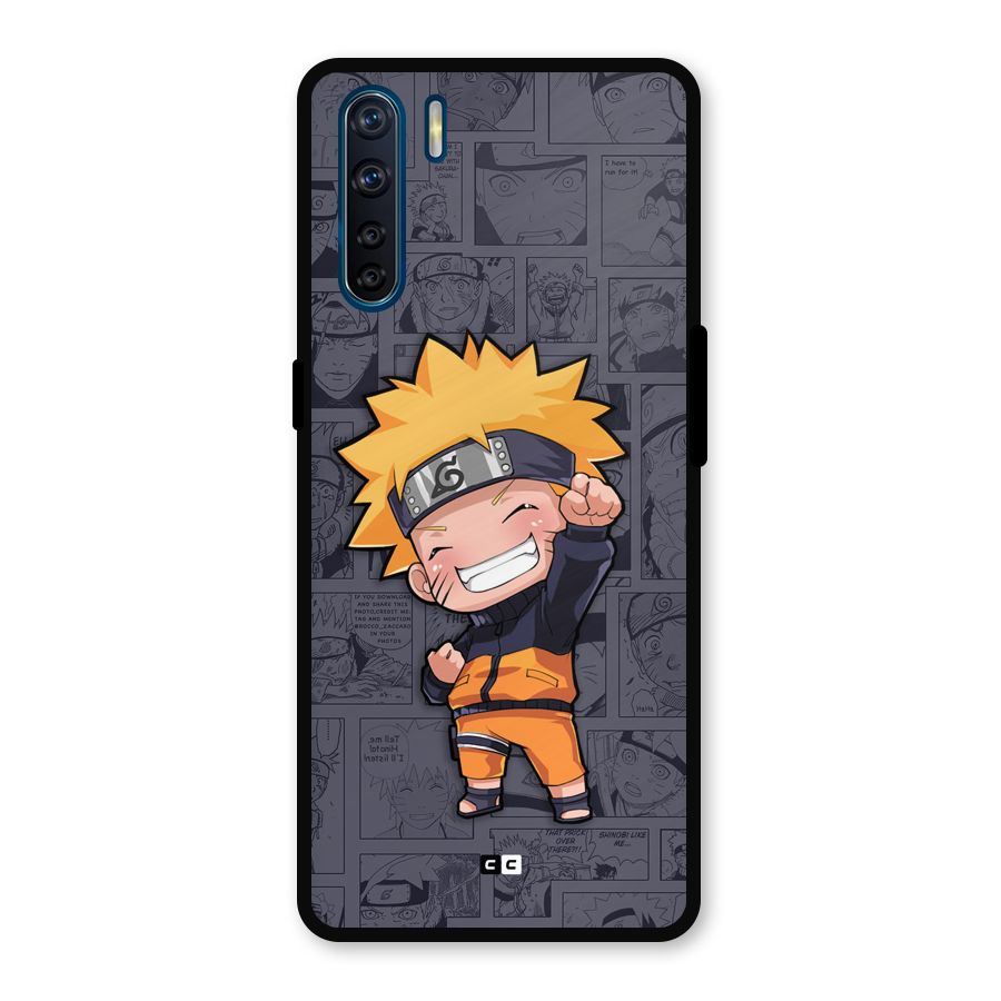 Cute Naruto Uzumaki Metal Back Case for Oppo F15